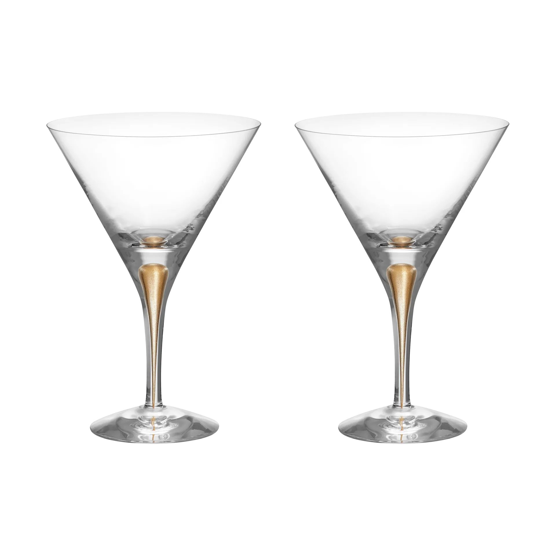 Intermezzo martiniglas 25 cl 2-pack, Guld Orrefors