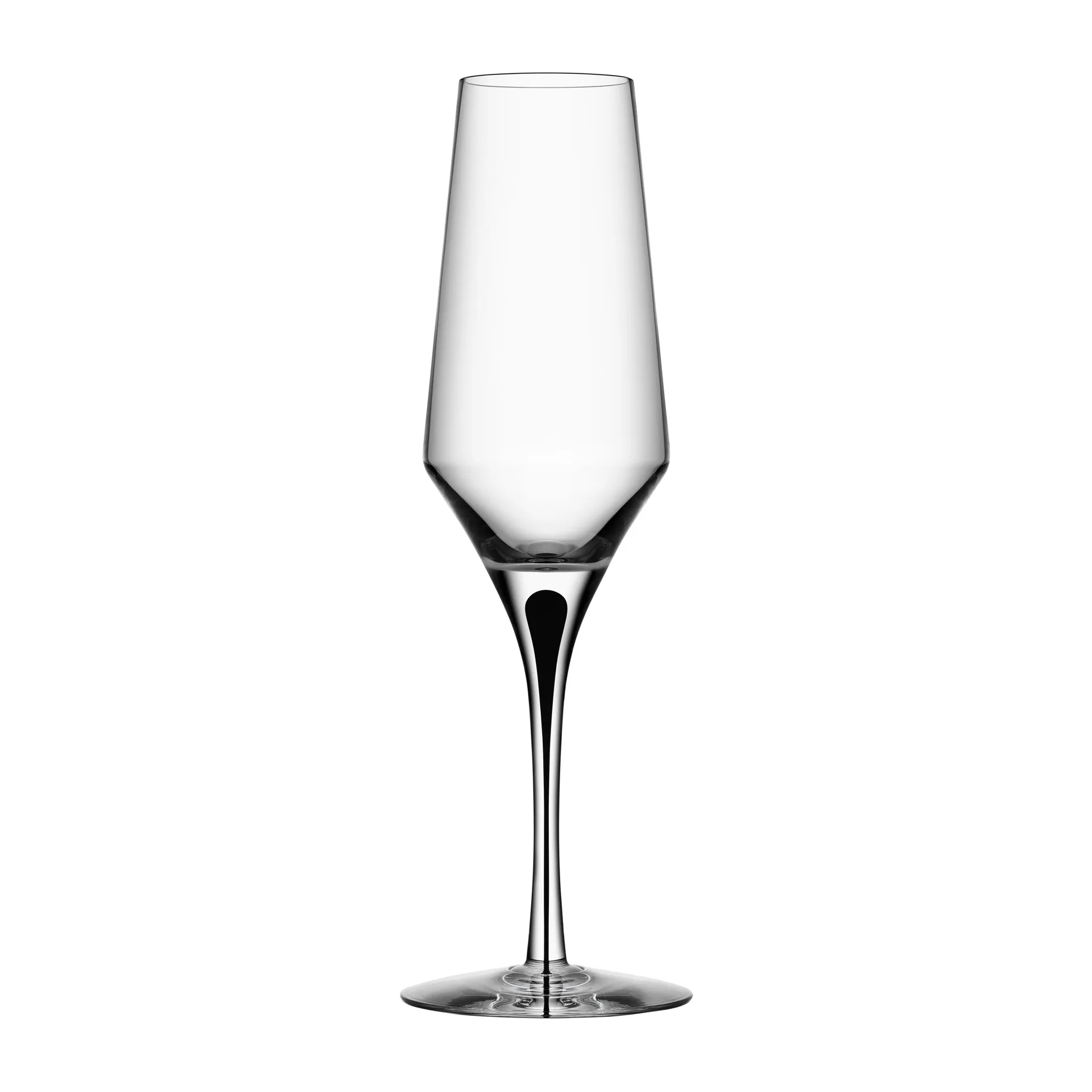 Metropol champagneglas 27 cl, Clear / Black Orrefors