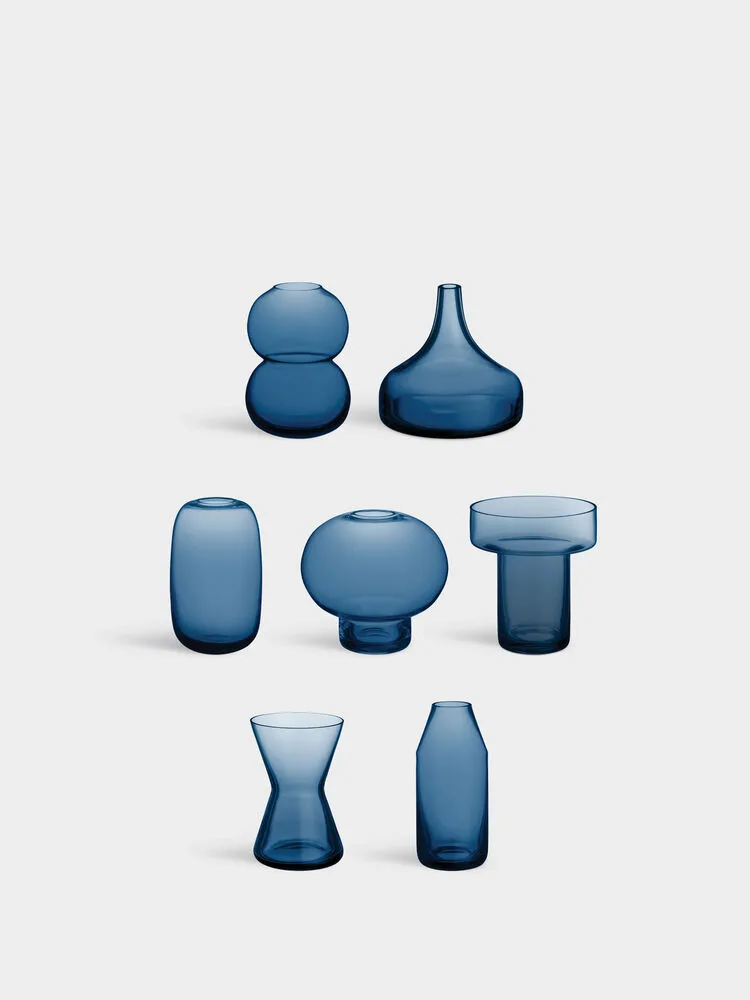 Midsummer minivas set 7 delar, Midnattsblå Orrefors