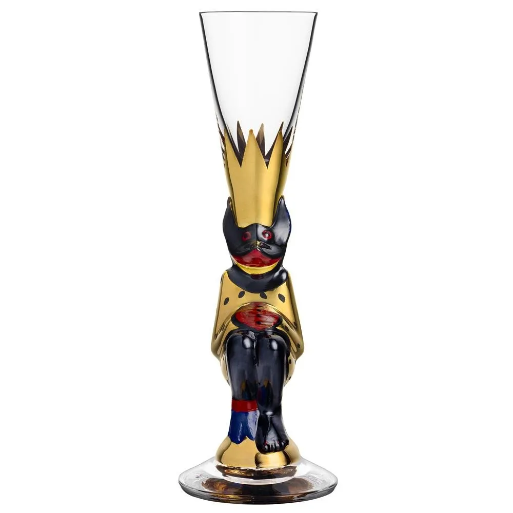 Nobel snapsglas 4 cl, guld Orrefors