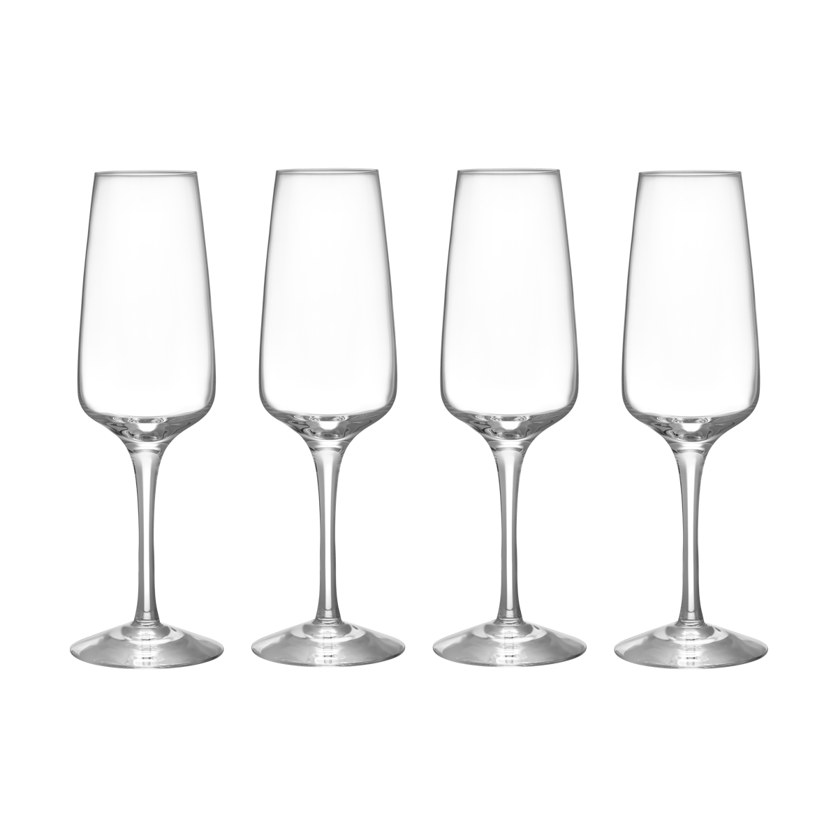 Orrefors Pulse champagneglas 28 cl 4-pack Klar | Skandinavisk Design | Vinglas | Transparent