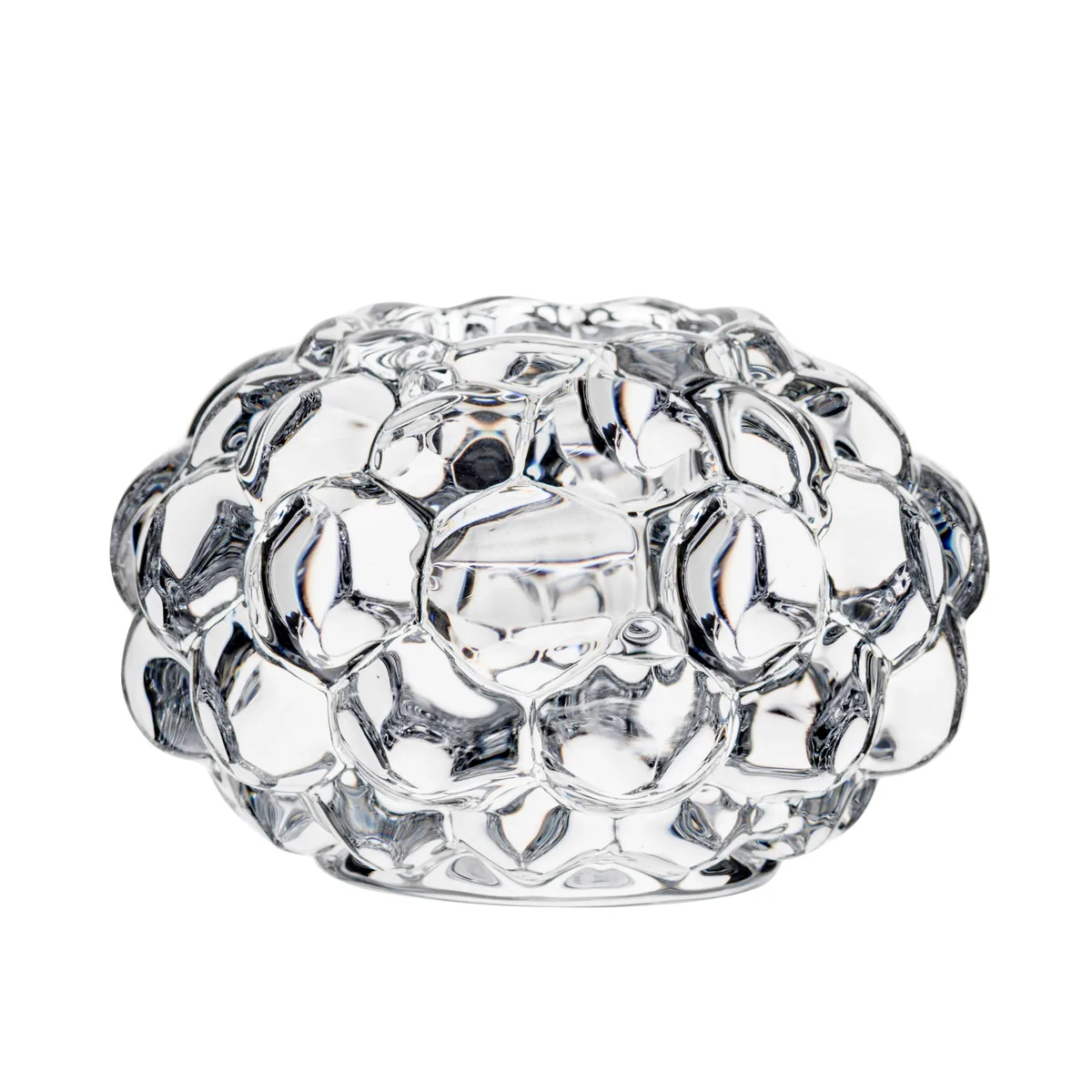 Orrefors Raspberry ljuslykta mellan