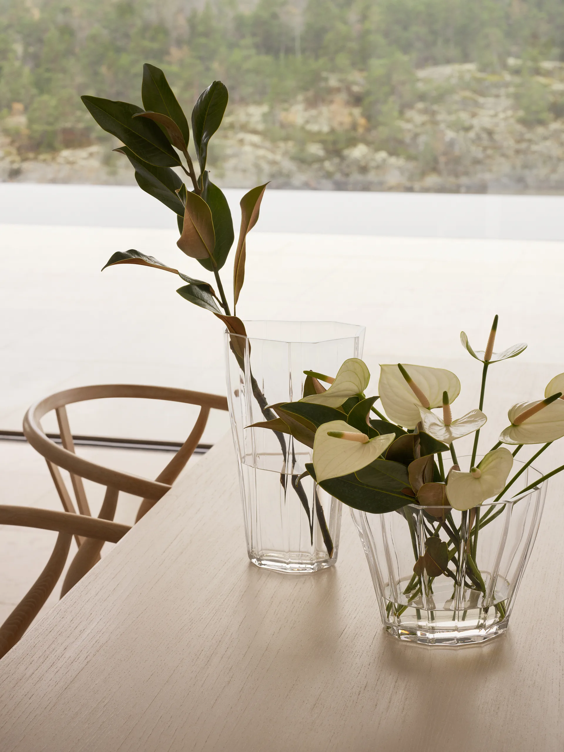 Reed vas 17,5 cm, Klar Orrefors