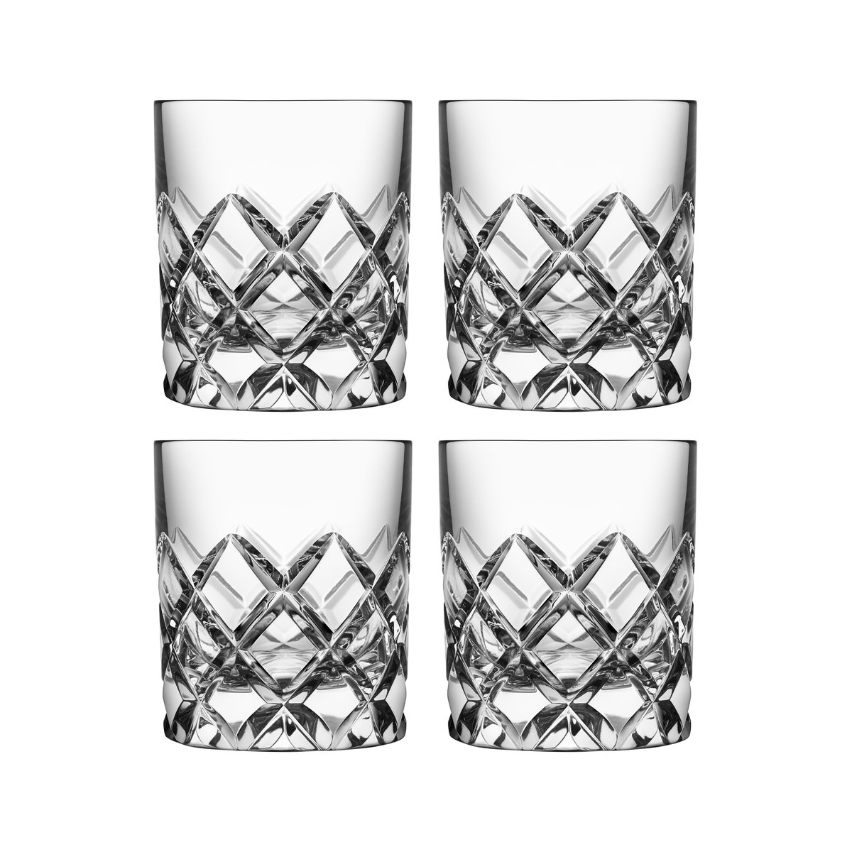 Orrefors Sofiero whiskeyglas 4-pack Klar | Skandinavisk Design | Whiskeyglas & Konjaksglas | Transparent