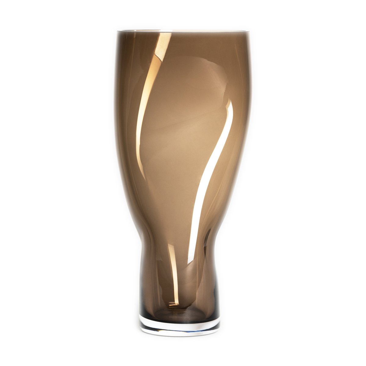Orrefors Squeeze vas 34 cm Brun | Skandinavisk Design | Vaser | Brun