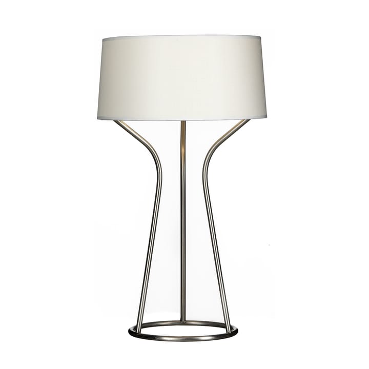 Aria bordslampa - rostfritt stål, vit skärm - Örsjö Belysning