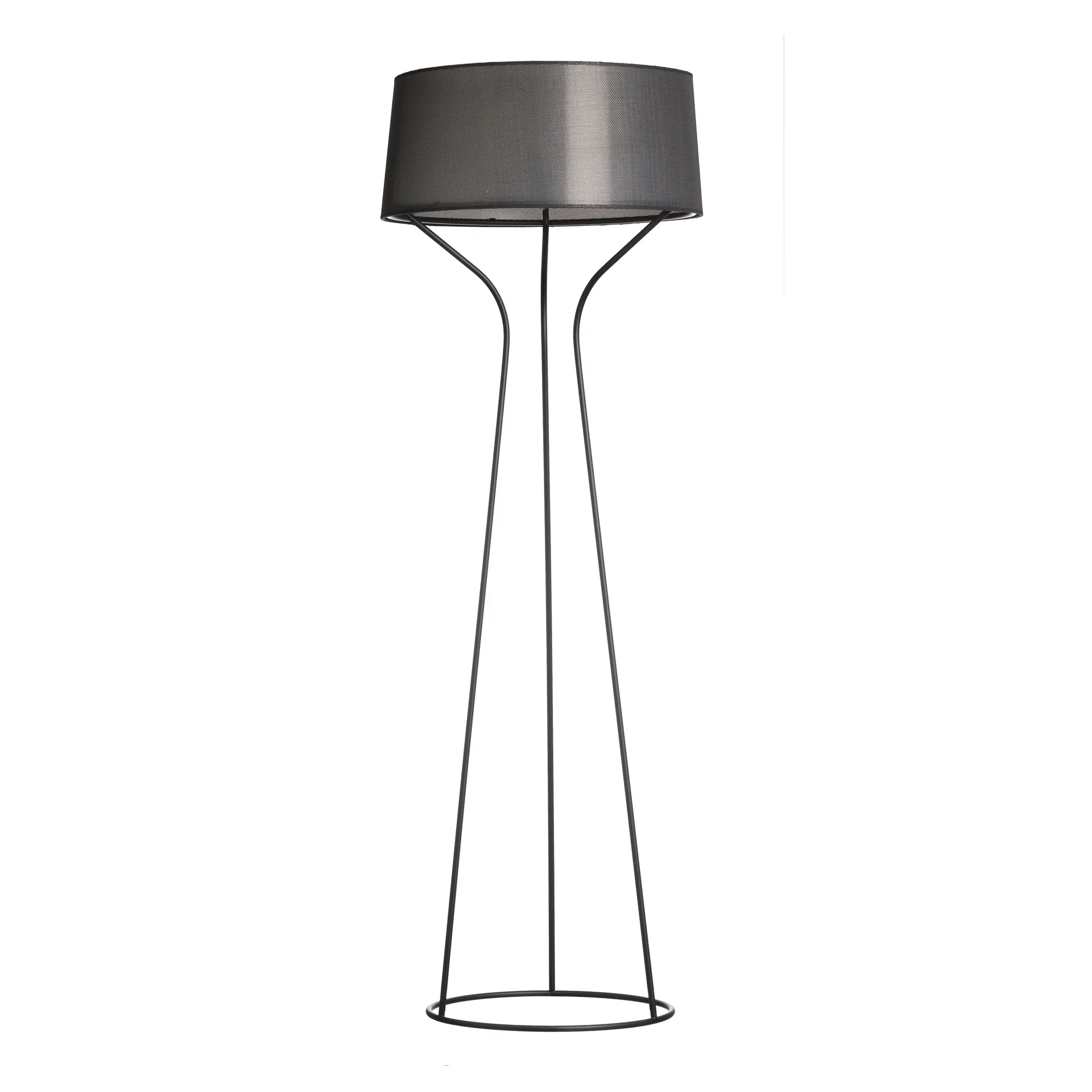 Aria golvlampa, svartlackerad, svart skärm Örsjö Belysning