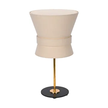 Bow bordslampa - Rå mässing-cream white, small 50 cm - Örsjö Belysning
