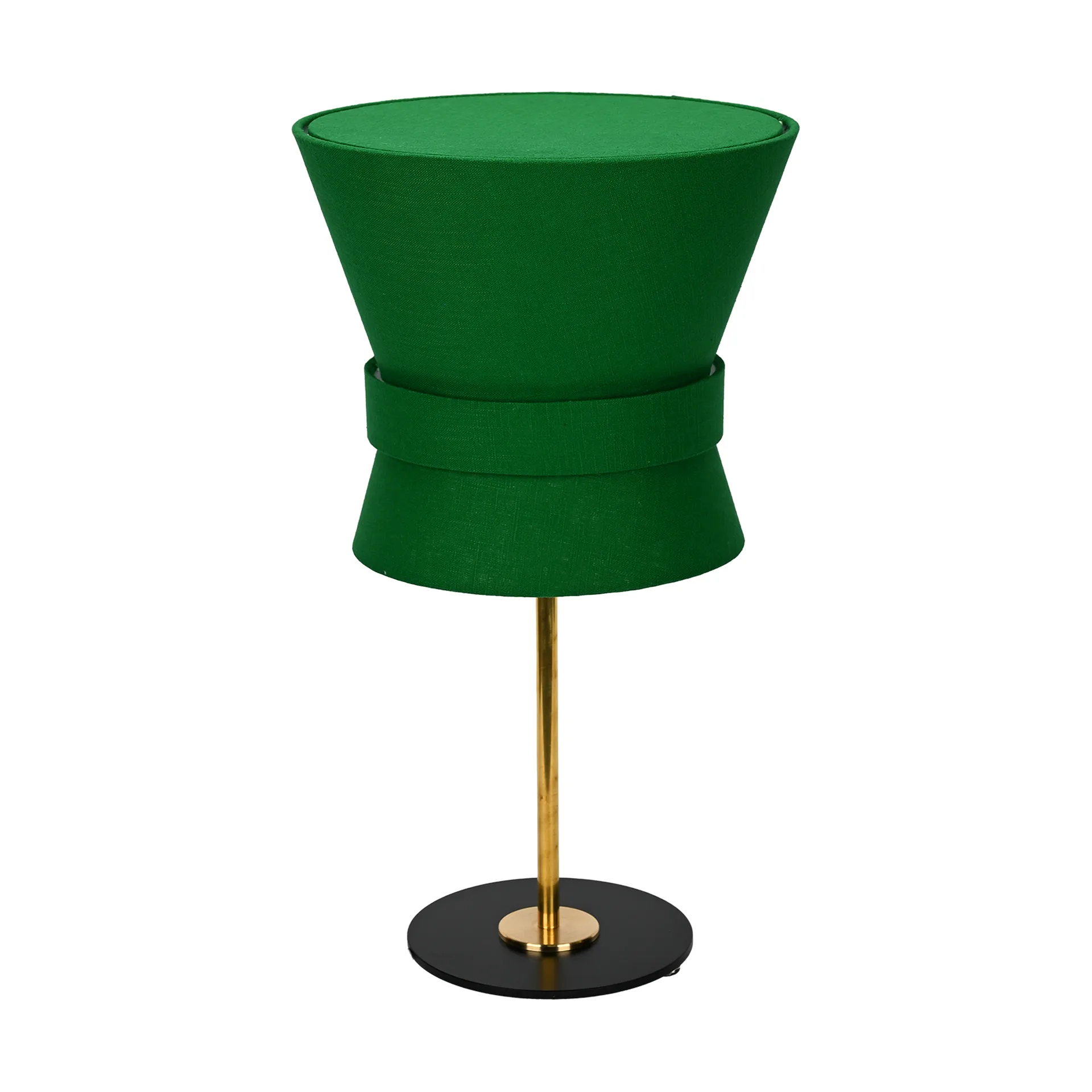 Bow bordslampa, Rå mässing-emerald green, small 50 cm Örsjö Belysning