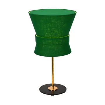 Bow bordslampa - Rå mässing-emerald green, small 50 cm - Örsjö Belysning