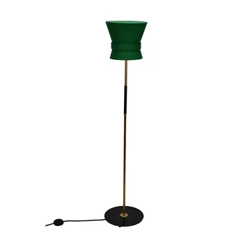 Bow golvlampa - Rå mässing-emerald green, small 147 cm - Örsjö Belysning