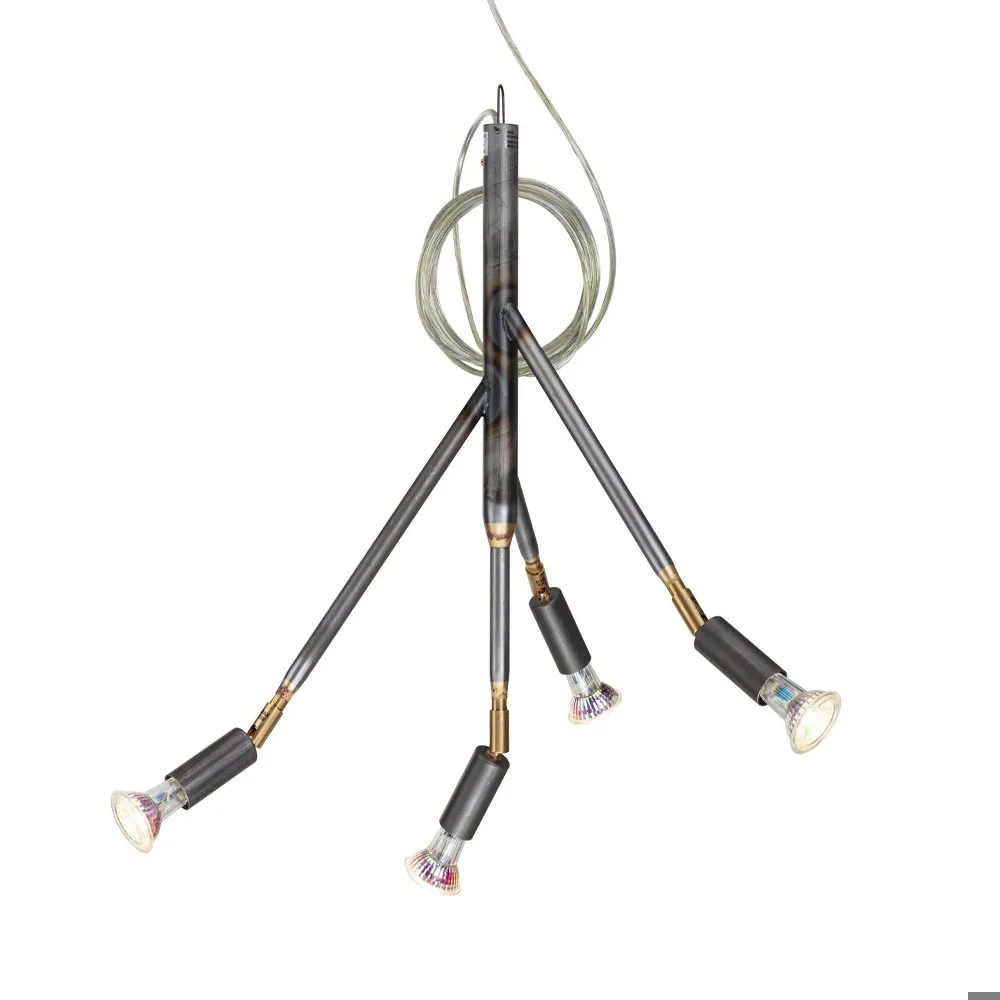 Örsjö Belysning Kvist 4 pendel rå stål