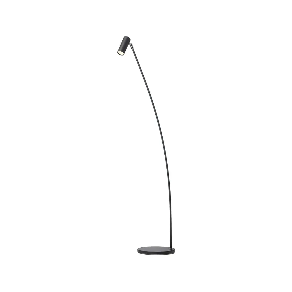 Puck golvlampa, svart struktur