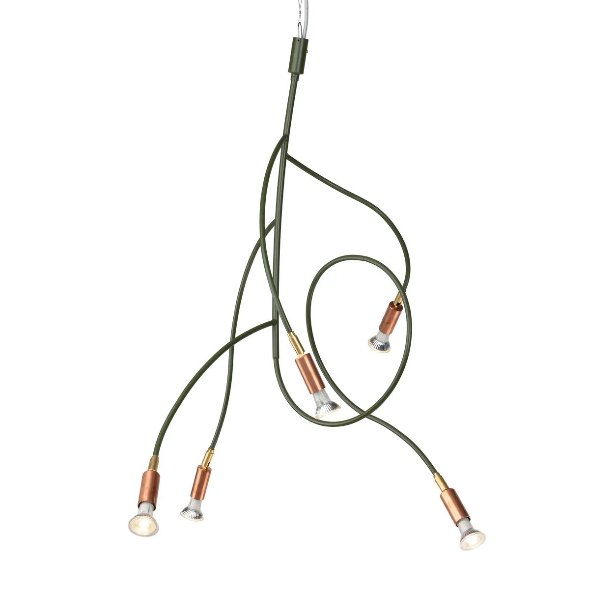 Örsjö Belysning Ranka 5 taklampa Olivgrön | Skandinavisk Design | Plafonder | Grön