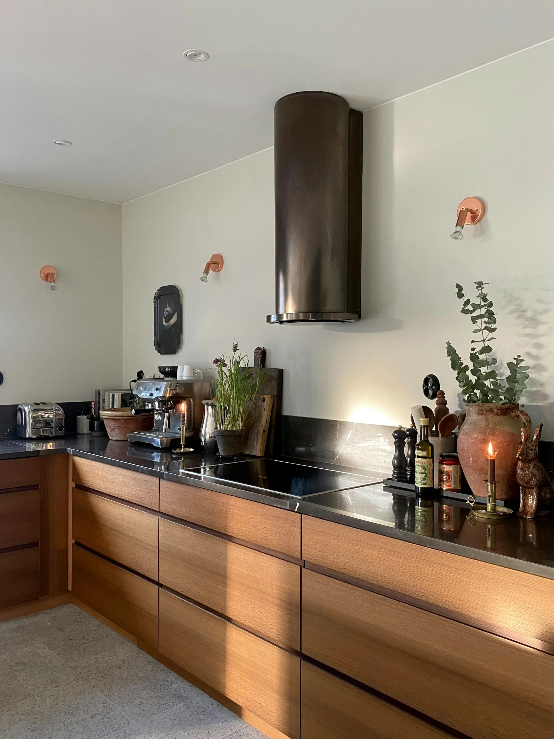 Star 1 vägglampa fast montage, rå koppar Örsjö Belysning