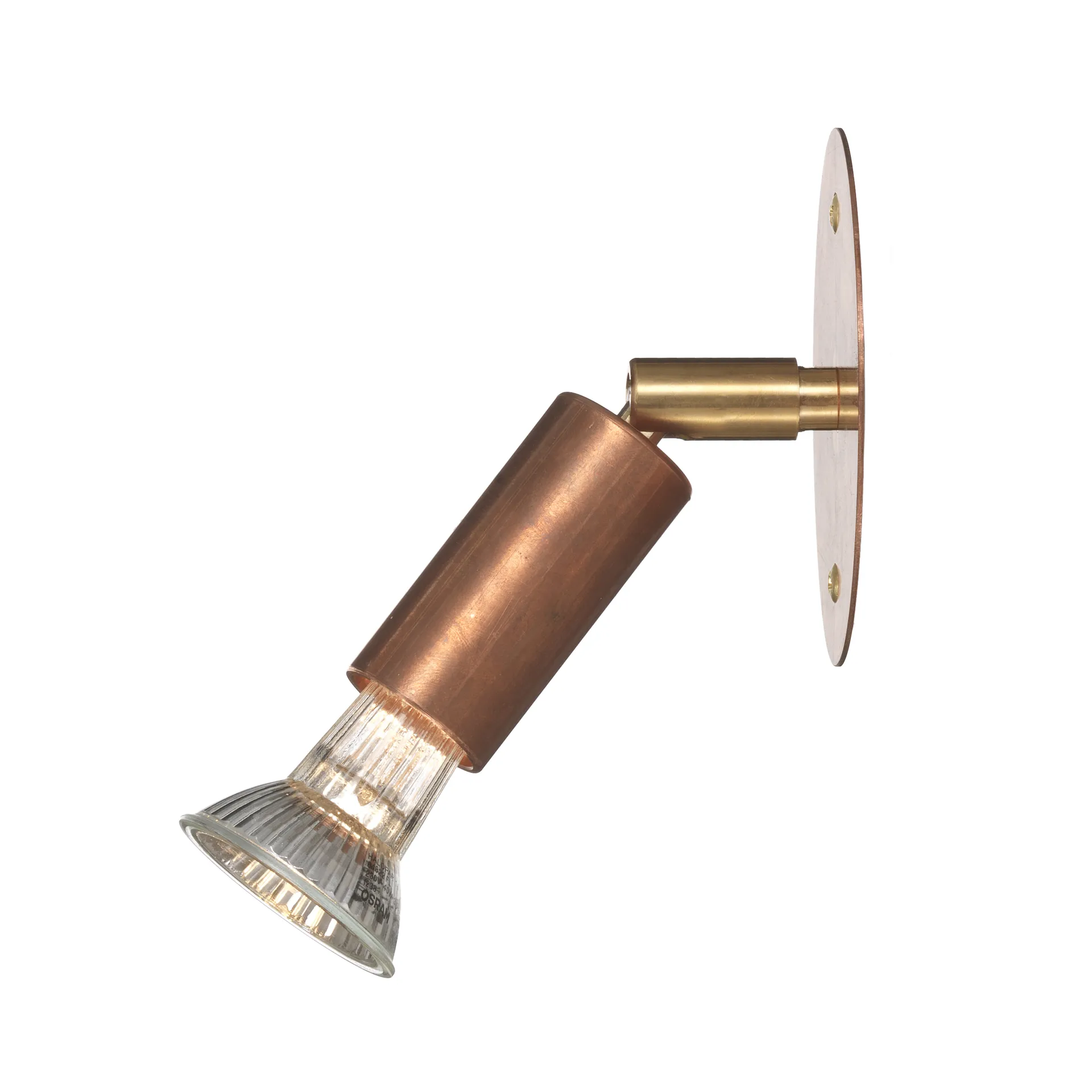 Star 1 vägglampa fast montage, rå koppar Örsjö Belysning