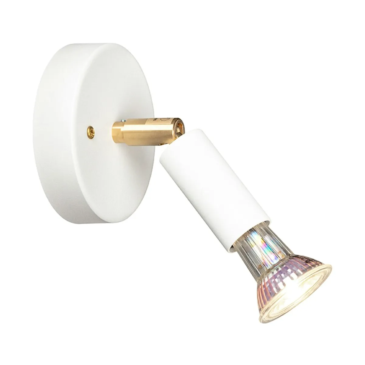 Örsjö Belysning Star 1 vägglampa/taklampa vit, med kopplingshus