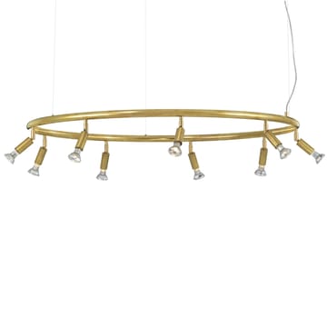 Star 9 lampa rund Ø100 cm - rå mässing - Örsjö Belysning