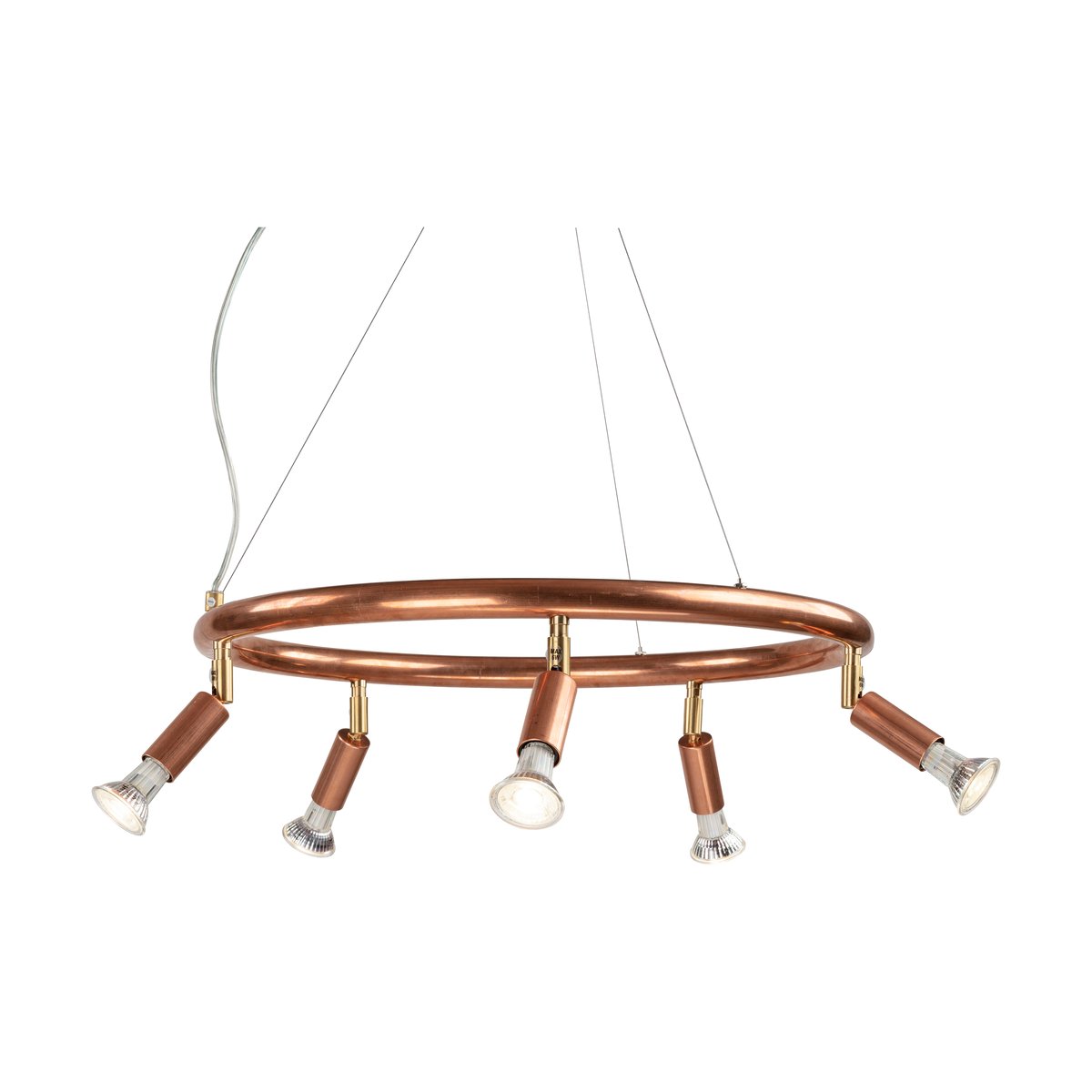 Örsjö Belysning Star rund 5 takspotlight 60 cm Koppar