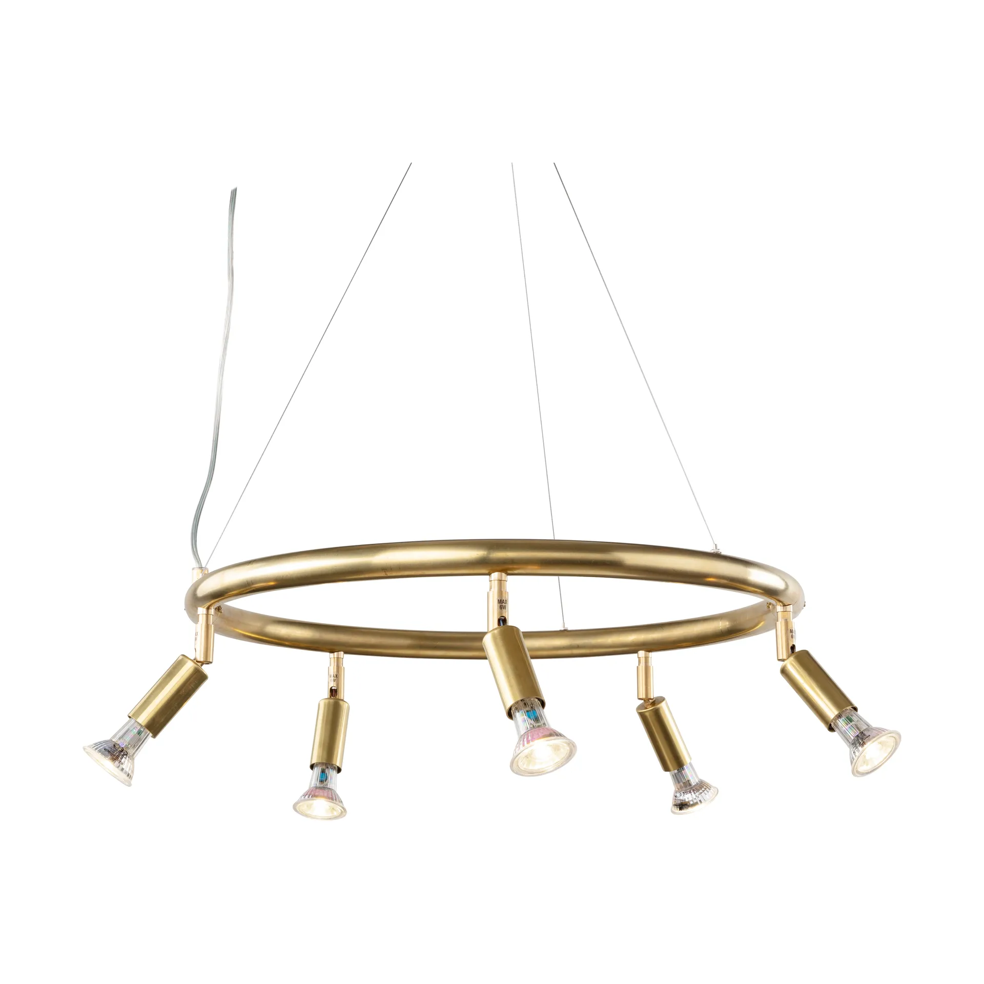 Star rund 5 takspotlight Ø60 cm, Mässing Örsjö Belysning