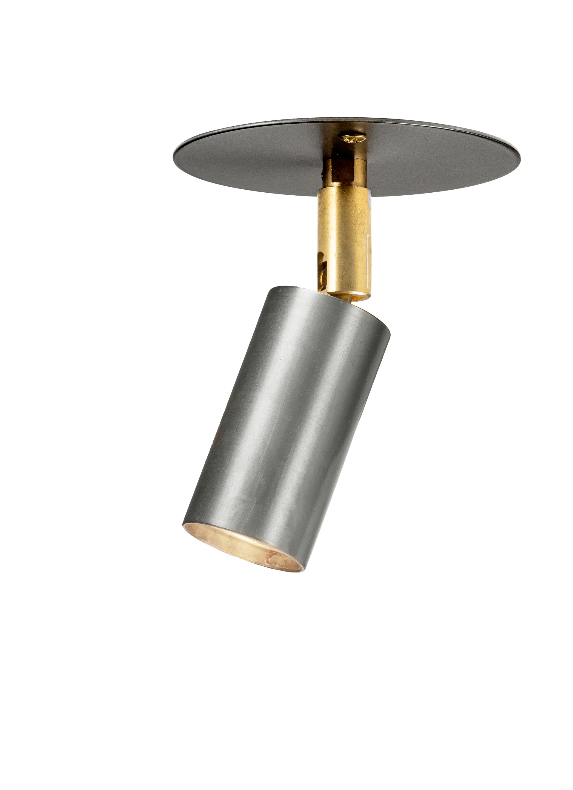 Starlight 1 tak-/vägglampa platta fast montage, Rå stål Örsjö Belysning