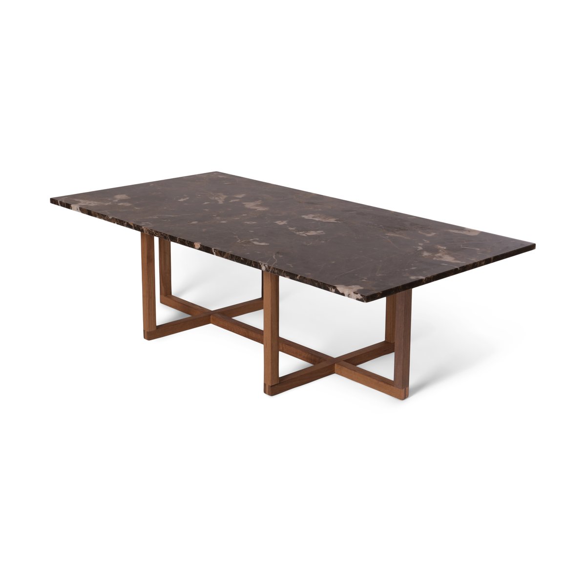OX Denmarq Big Ninety soffbord 70x140 cm, oak underrede Brun marmor