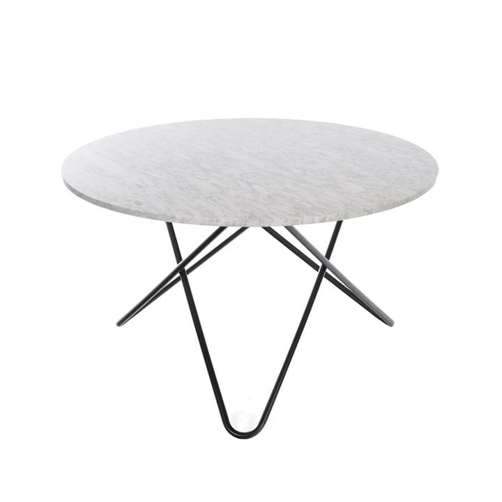 Big O Table matbord - marmor carrara, svart stativ - OX Denmarq