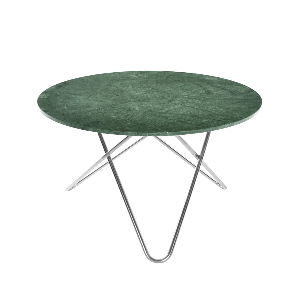 OX Denmarq Big O Table matbord marmor indio, rostfritt stativ