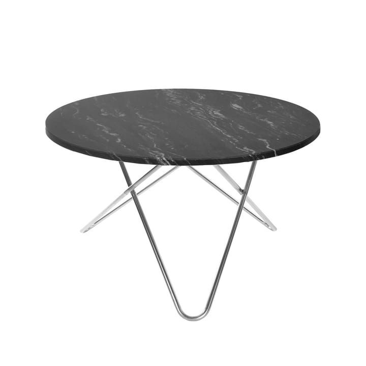 Big O Table matbord - marmor marquina, rostfritt stativ - OX Denmarq