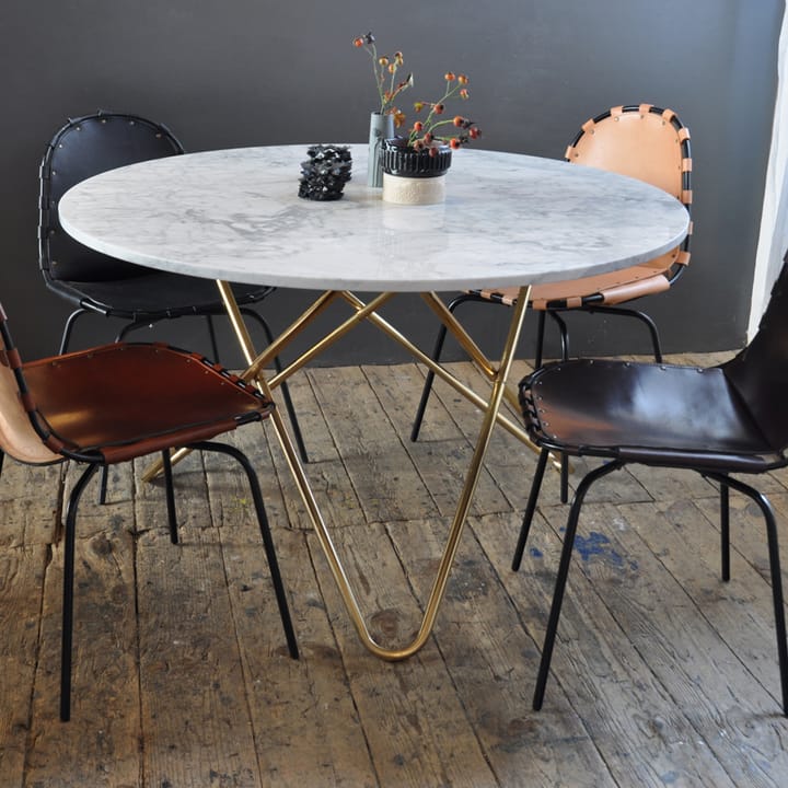 Big O Table matbord - Marmor marquina, svart stativ - OX Denmarq