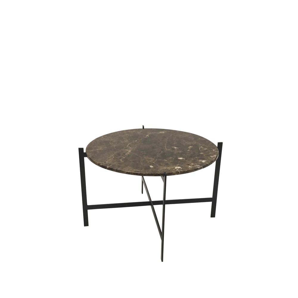 OX Denmarq Deck soffbord marmor brun, svart stativ | Skandinavisk Design | Soffbord | Brun