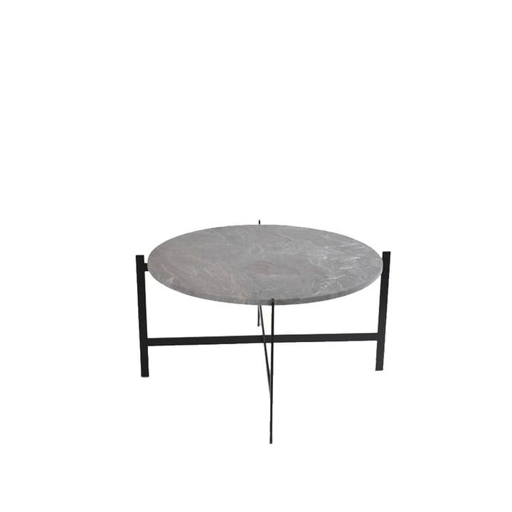 Deck soffbord - marmor grå, svart stativ - OX Denmarq