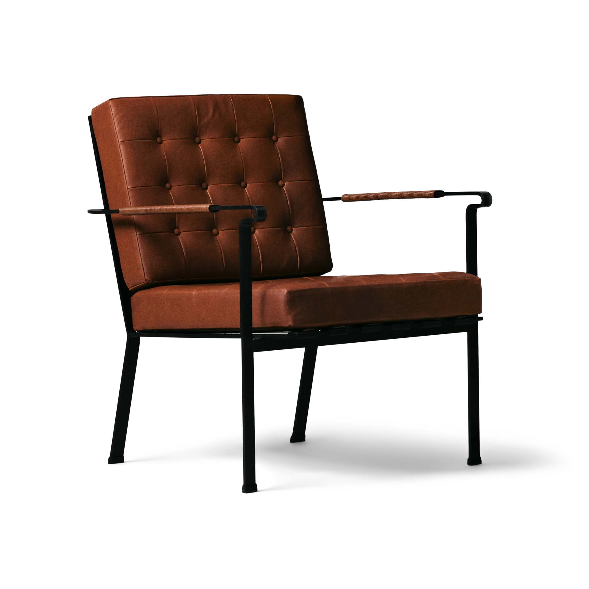 Heather Chair fåtölj svart ram, Cognac OX Denmarq