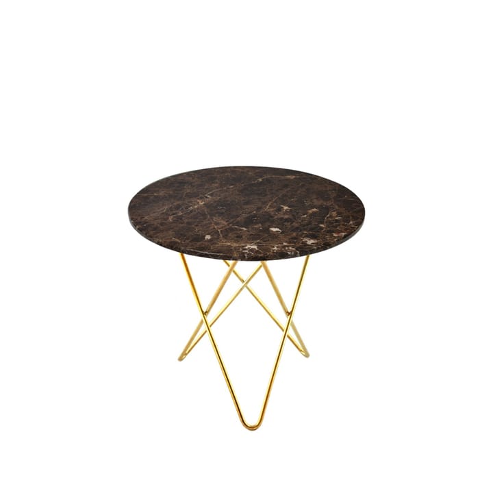 Mini O Table soffbord - brun, mässingstativ - OX Denmarq