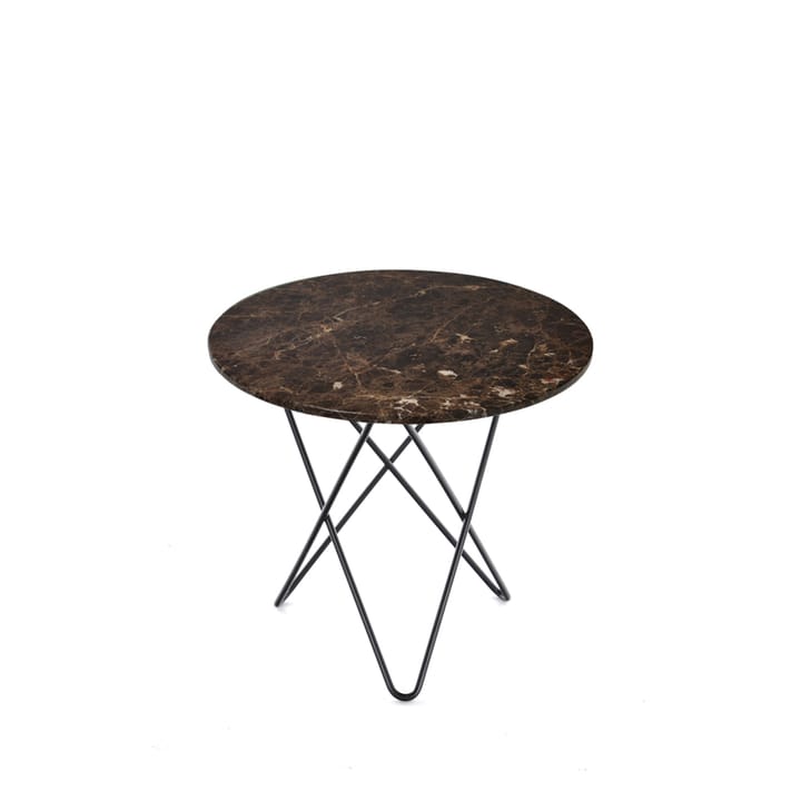Mini O Table soffbord - marmor brun, svartlackat stativ - OX Denmarq
