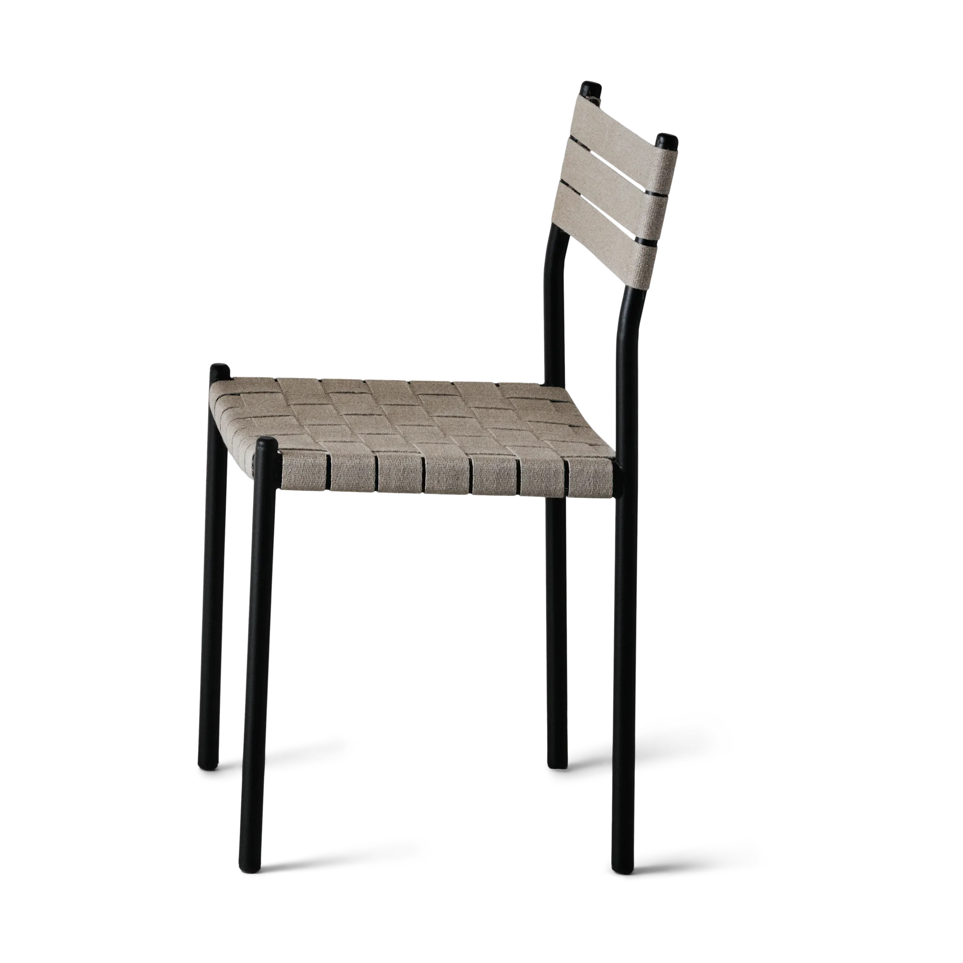 Nettan Chair black frame stol, Naturväv OX Denmarq