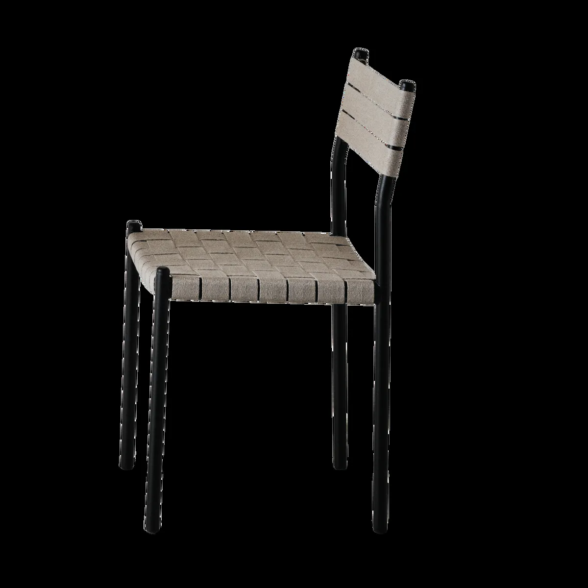 OX Denmarq Nettan Chair black frame stol Naturväv