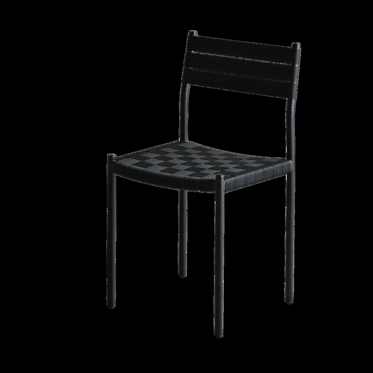 OX Denmarq Nettan Chair black frame stol Svart väv