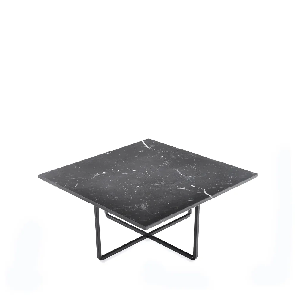Ninety soffbord, marmor marquina, svart stativ OX Denmarq