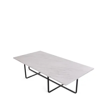 Ninety soffbord rektangulärt - marmor carrara, svart stativ - OX Denmarq