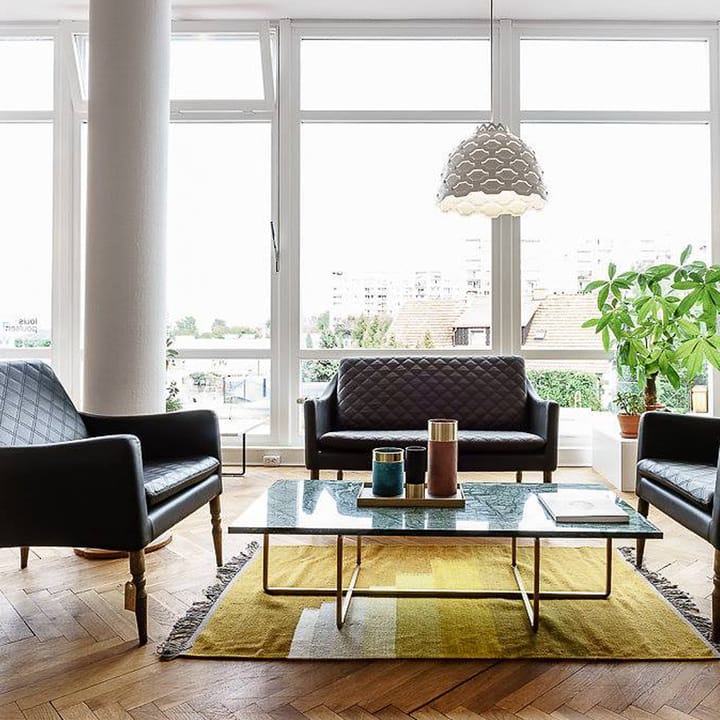 Ninety soffbord rektangulärt, marmor marquina, svart stativ OX Denmarq