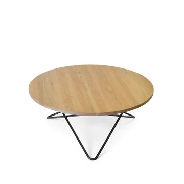 O Table soffbord - Ek mattlack, svartlackat stativ - OX Denmarq