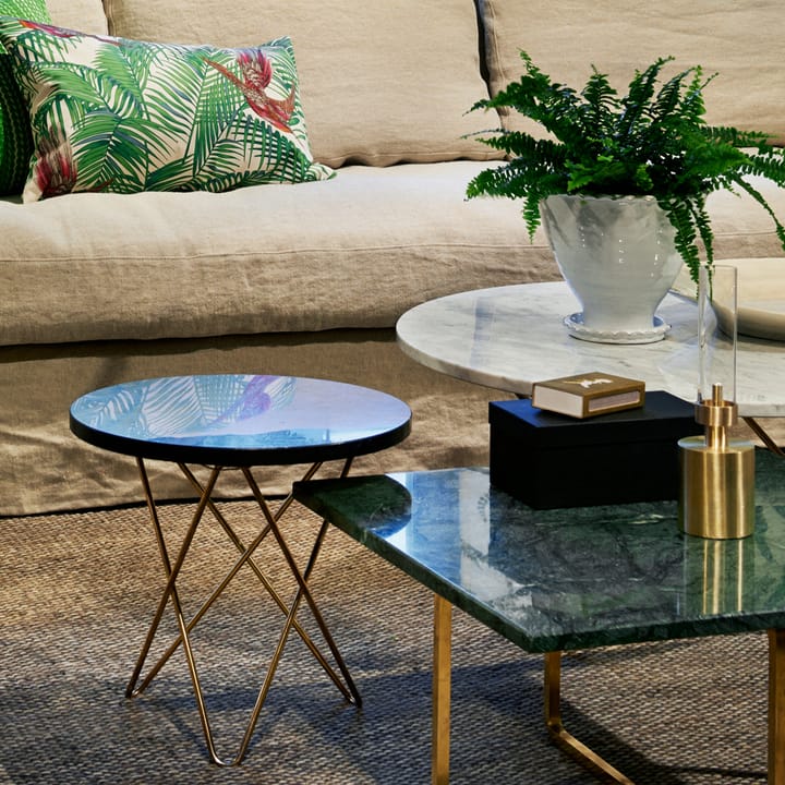 O Table soffbord, marmor brun, svartlackat stativ OX Denmarq