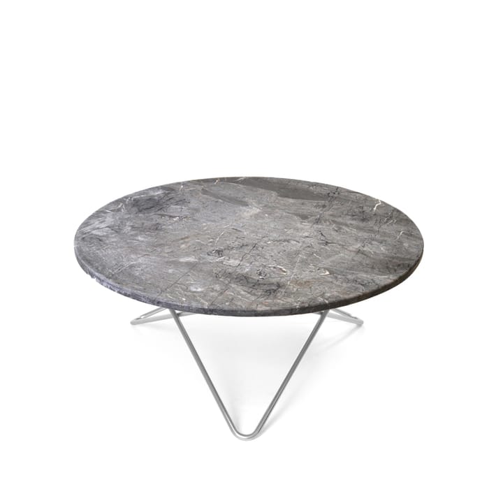 O Table soffbord - marmor grå, rostfritt stativ - OX Denmarq