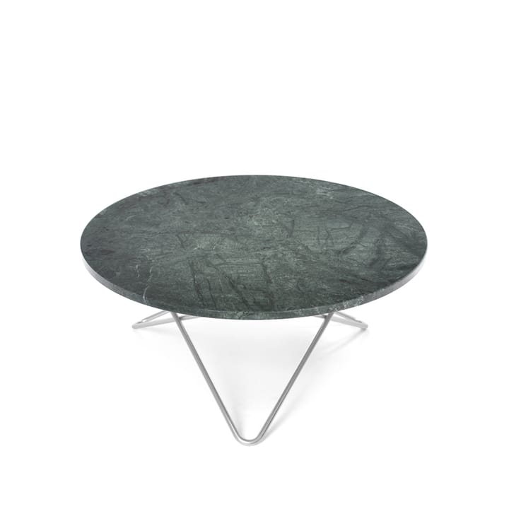O Table soffbord - marmor grön, rostfritt stativ - OX Denmarq