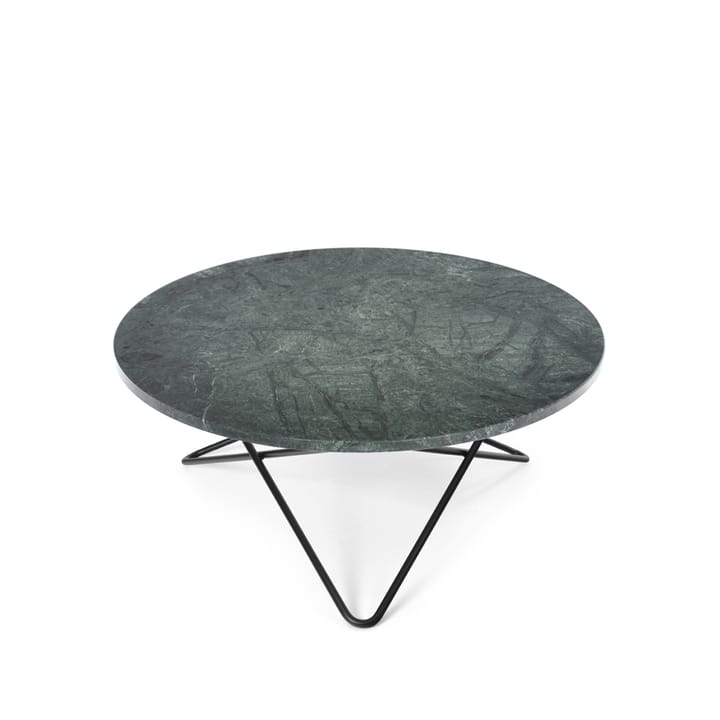 O Table soffbord - marmor grön, svartlackat stativ - OX Denmarq