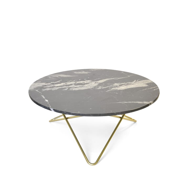 O Table soffbord - marmor svart, mässingsstativ - OX Denmarq