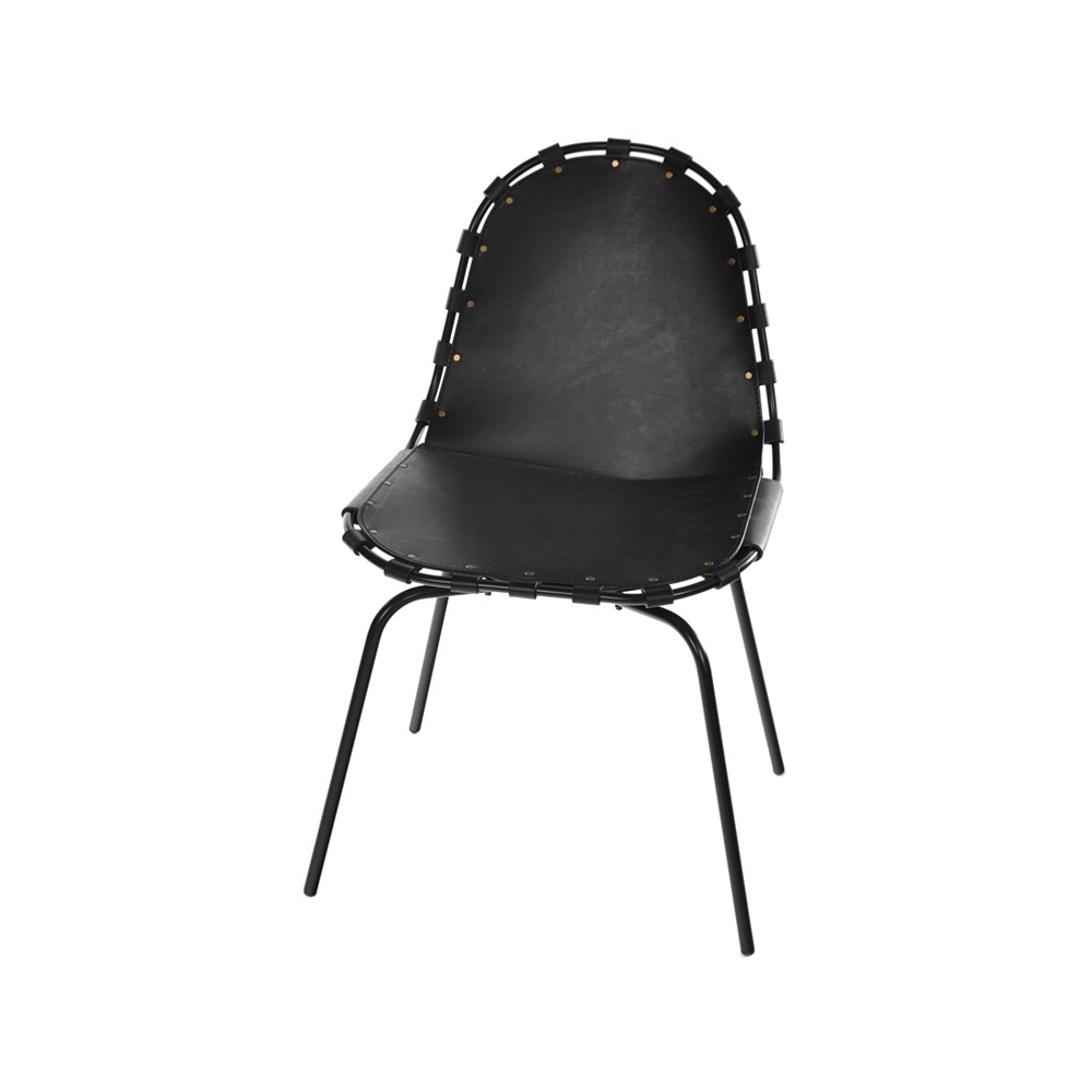 OX Denmarq Stretch stol läder svart, svart stativ | Skandinavisk Design | Stolar | Svart