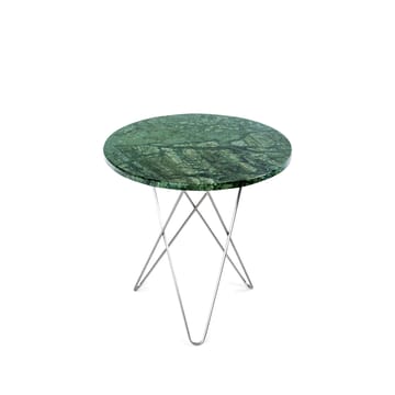Tall Mini O Table soffbord - Marmor grön, rostfritt stål - OX Denmarq