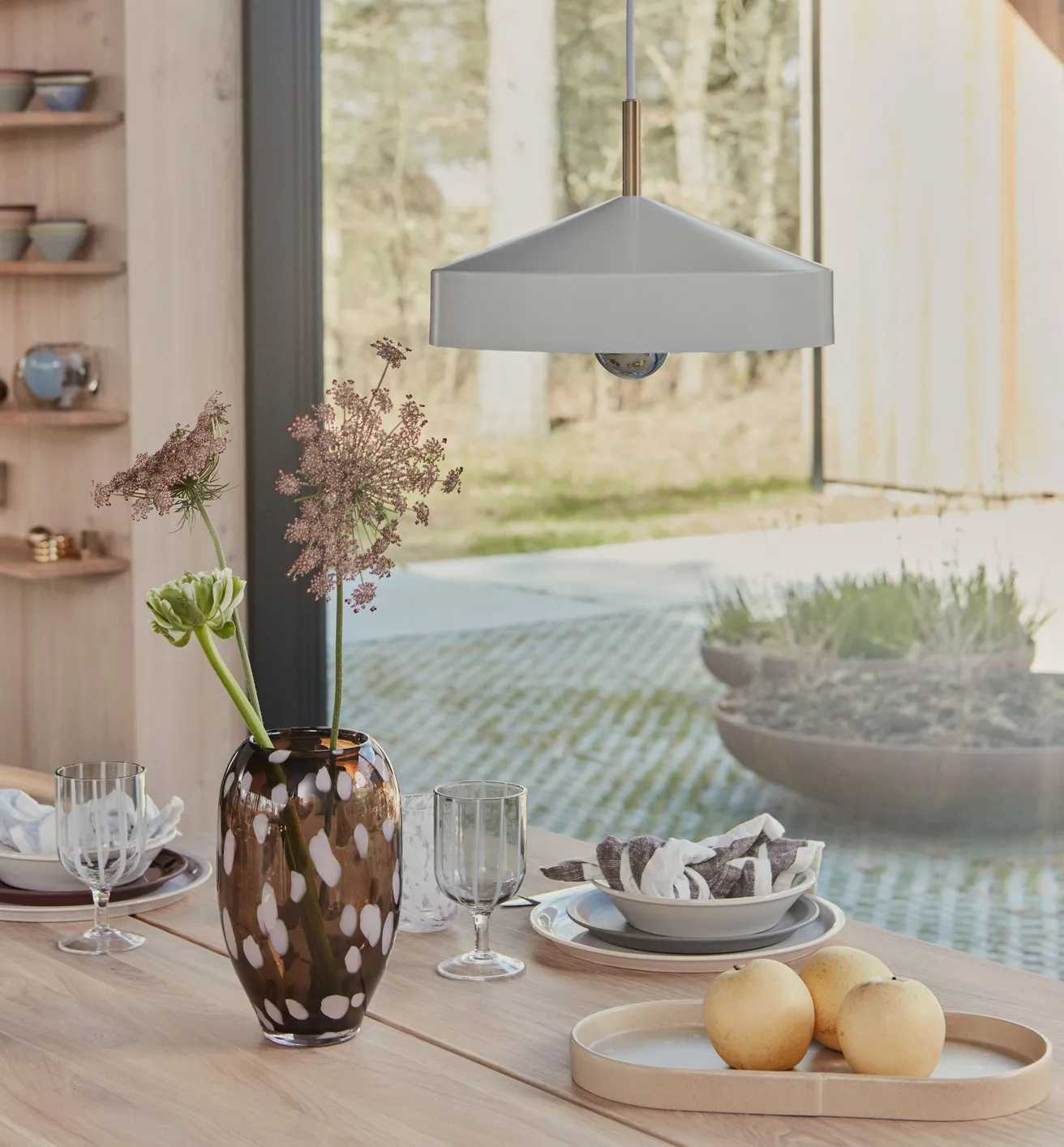 Aki bricka oval 18x34 cm, Beige OYOY